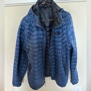 The North Face thermoball hooded jacket, size large navy